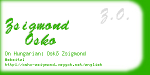 zsigmond osko business card